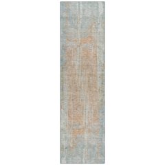 Machine Washable Indoor/Outdoor Chantille ACN2309 Blue 2'3" x 7'6" Runner Rug