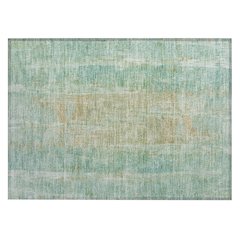 Machine Washable Indoor/Outdoor Chantille ACN2309 Teal 1'8" x 2'6" Rug