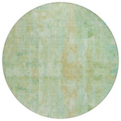 Machine Washable Indoor/Outdoor Chantille ACN2310 Green 8' x 8' Round Rug