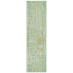Machine Washable Indoor/Outdoor Chantille ACN2310 Green 2'3" x 7'6" Runner Rug