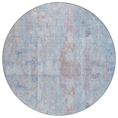 Machine Washable Indoor/Outdoor Chantille ACN2310 Blue 8' x 8' Round Rug