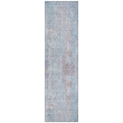 Machine Washable Indoor/Outdoor Chantille ACN2310 Blue 2'3" x 7'6" Runner Rug