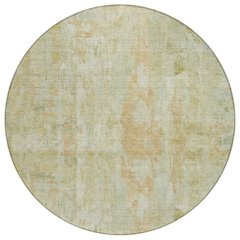 Machine Washable Indoor/Outdoor Chantille ACN2310 Green 8' x 8' Round Rug