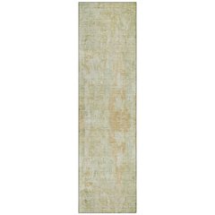 Machine Washable Indoor/Outdoor Chantille ACN2310 Green 2'3" x 7'6" Runner Rug