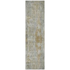 Machine Washable Indoor/Outdoor Chantille ACN2310 Gray 2'3" x 7'6" Runner Rug