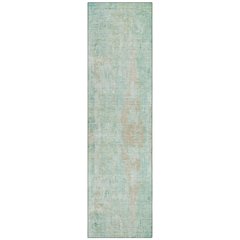 Machine Washable Indoor/Outdoor Chantille ACN2310 Teal 2'3" x 7'6" Runner Rug