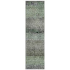 Machine Washable Indoor/Outdoor Chantille ACN2311 Green 2'3" x 7'6" Runner Rug