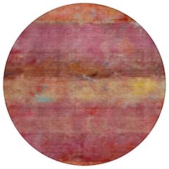 Machine Washable Indoor/Outdoor Chantille ACN2311 Pink 8' x 8' Round Rug