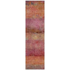 Machine Washable Indoor/Outdoor Chantille ACN2311 Pink 2'3" x 7'6" Runner Rug