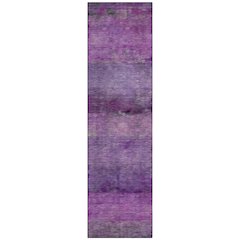 Machine Washable Indoor/Outdoor Chantille ACN2311 Purple 2'3" x 7'6" Runner Rug