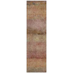 Machine Washable Indoor/Outdoor Chantille ACN2311 Orange 2'3" x 7'6" Runner Rug