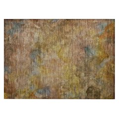 Machine Washable Indoor/Outdoor Chantille ACN2312 Orange 1'8" x 2'6" Rug