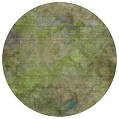 Machine Washable Indoor/Outdoor Chantille ACN2312 Green 8' x 8' Round Rug