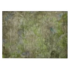 Machine Washable Indoor/Outdoor Chantille ACN2312 Green 1'8" x 2'6" Rug