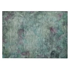 Machine Washable Indoor/Outdoor Chantille ACN2312 Teal 1'8" x 2'6" Rug