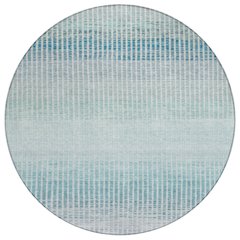 Machine Washable Indoor/Outdoor Chantille ACN2313 Blue 8' x 8' Round Rug