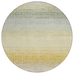 Machine Washable Indoor/Outdoor Chantille ACN2313 Orange 8' x 8' Round Rug