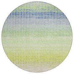 Machine Washable Indoor/Outdoor Chantille ACN2313 Orange 8' x 8' Round Rug
