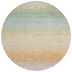 Machine Washable Indoor/Outdoor Chantille ACN2313 Orange 8' x 8' Round Rug