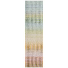 Machine Washable Indoor/Outdoor Chantille ACN2313 Orange 2'3" x 7'6" Runner Rug