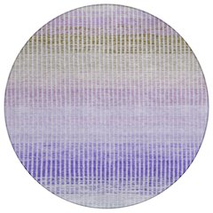 Machine Washable Indoor/Outdoor Chantille ACN2313 Teal 8' x 8' Round Rug