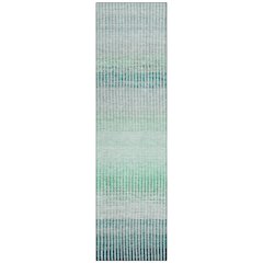 Machine Washable Indoor/Outdoor Chantille ACN2313 Teal 2'3" x 7'6" Runner Rug