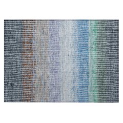 Machine Washable Indoor/Outdoor Chantille ACN2314 Blue 1'8" x 2'6" Rug