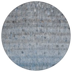 Machine Washable Indoor/Outdoor Chantille ACN2315 Blue 8' x 8' Round Rug