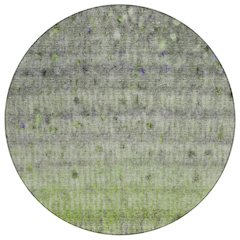 Machine Washable Indoor/Outdoor Chantille ACN2315 Green 8' x 8' Round Rug