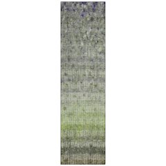 Machine Washable Indoor/Outdoor Chantille ACN2315 Green 2'3" x 7'6" Runner Rug