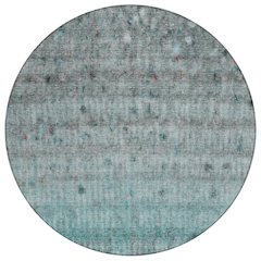 Machine Washable Indoor/Outdoor Chantille ACN2315 Teal 8' x 8' Round Rug