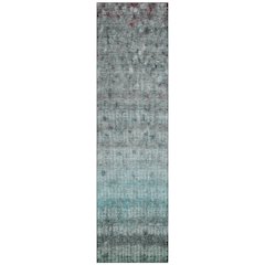 Machine Washable Indoor/Outdoor Chantille ACN2315 Teal 2'3" x 7'6" Runner Rug