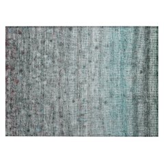 Machine Washable Indoor/Outdoor Chantille ACN2315 Teal 1'8" x 2'6" Rug