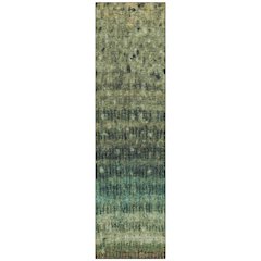 Machine Washable Indoor/Outdoor Chantille ACN2316 Green 2'3" x 7'6" Runner Rug