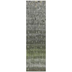 Machine Washable Indoor/Outdoor Chantille ACN2316 Green 2'3" x 7'6" Runner Rug