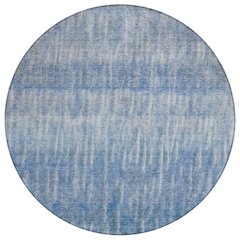 Machine Washable Indoor/Outdoor Chantille ACN2317 Blue 8' x 8' Round Rug