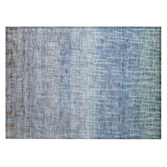 Machine Washable Indoor/Outdoor Chantille ACN2317 Blue 1'8" x 2'6" Rug