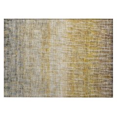 Machine Washable Indoor/Outdoor Chantille ACN2317 Gold 1'8" x 2'6" Rug