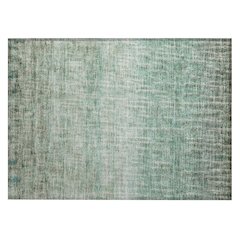 Machine Washable Indoor/Outdoor Chantille ACN2317 Teal 1'8" x 2'6" Rug