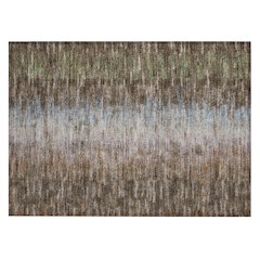 Machine Washable Indoor/Outdoor Chantille ACN2318 Brown 1'8" x 2'6" Rug