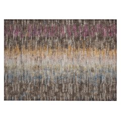 Machine Washable Indoor/Outdoor Chantille ACN2318 Brown 1'8" x 2'6" Rug
