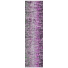 Machine Washable Indoor/Outdoor Chantille ACN2318 Purple 2'3" x 7'6" Runner Rug