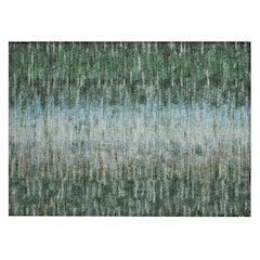 Machine Washable Indoor/Outdoor Chantille ACN2318 Green 1'8" x 2'6" Rug