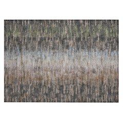 Machine Washable Indoor/Outdoor Chantille ACN2318 Gray 1'8" x 2'6" Rug