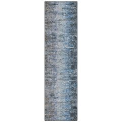 Machine Washable Indoor/Outdoor Chantille ACN2318 Teal 2'3" x 7'6" Runner Rug