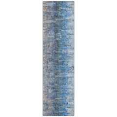 Machine Washable Indoor/Outdoor Chantille ACN2319 Blue 2'3" x 7'6" Runner Rug