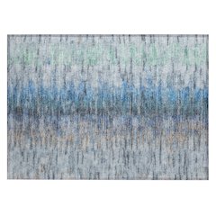 Machine Washable Indoor/Outdoor Chantille ACN2319 Blue 1'8" x 2'6" Rug