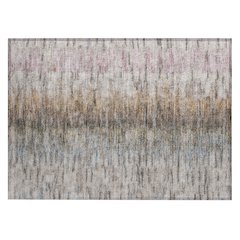 Machine Washable Indoor/Outdoor Chantille ACN2319 Brown 1'8" x 2'6" Rug