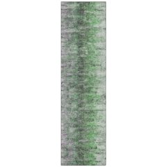 Machine Washable Indoor/Outdoor Chantille ACN2319 Green 2'3" x 7'6" Runner Rug