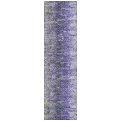 Machine Washable Indoor/Outdoor Chantille ACN2319 Purple 2'3" x 7'6" Runner Rug